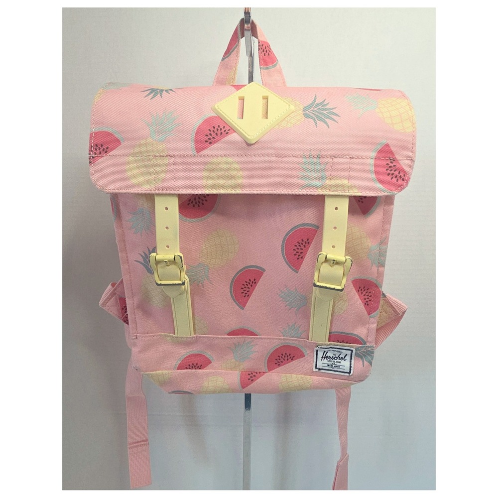 Herschel Supply Co Survey Kids Backpack Pink Watermelon Pineapple Fruit Print